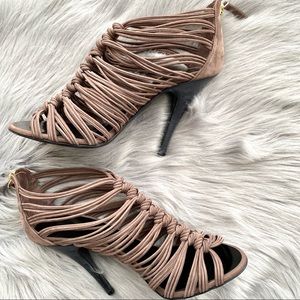 Giuseppe Zanotti for Thakoon Caged Leather Heels